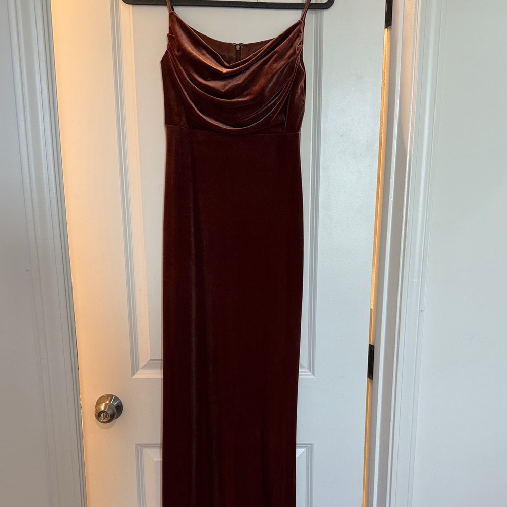 Elegant Velvet Burgundy Dress